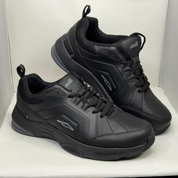 Avia Quickstep Shoes Mens 12 W Wide Black Walking Sneakers Black Memory Foam - Picture 10 of 12